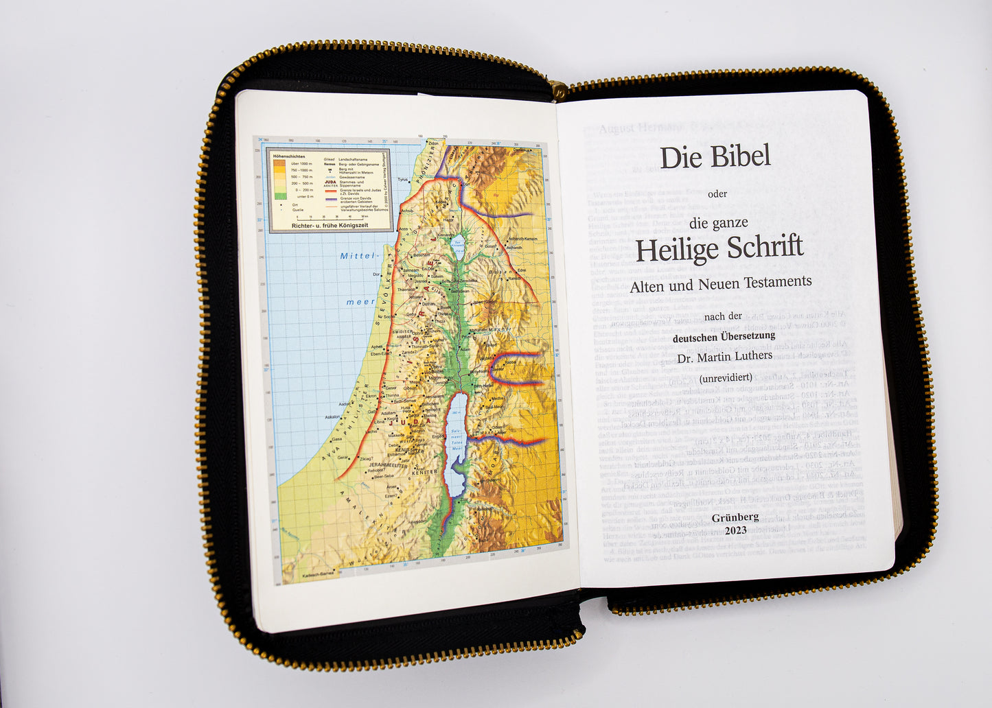 Luther 1545 Handbibel A&O Leder Goldschnitt & Reißverschluss